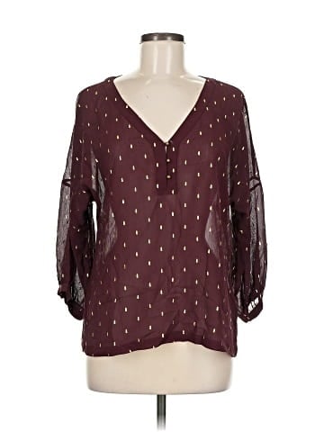 Garnet Hill 3/4 Sleeve Silk Top (view 1)