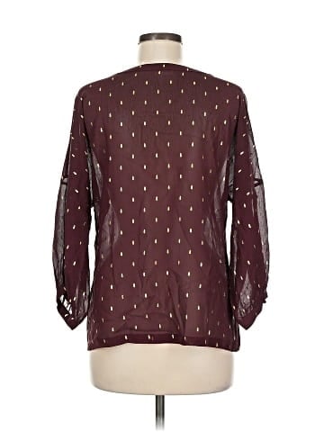 Garnet Hill 3/4 Sleeve Silk Top (view 2)