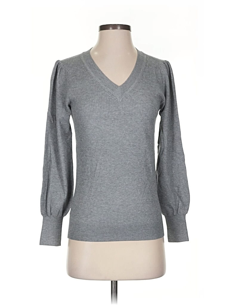 Pre-owned Ann Taylor Loft 3/4 Sleeve T-shirt In Gray