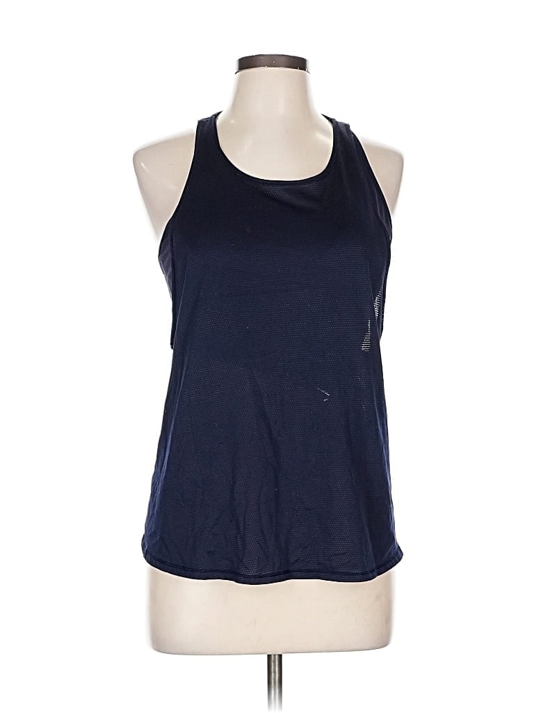Pre-owned Lululemon Athletica Tank Top Blue Halter Neckline Tops