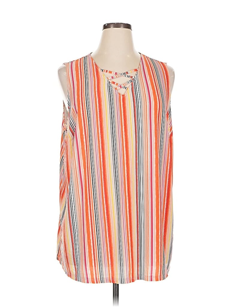 Pre-owned Catherines Sleeveless Blouse In Orange