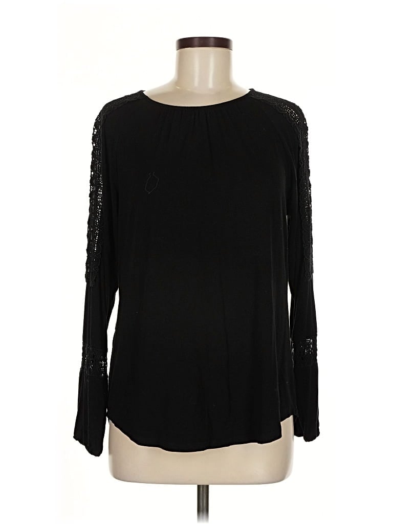 Pre-owned Daniel Rainn Long Sleeve Blouse In Black