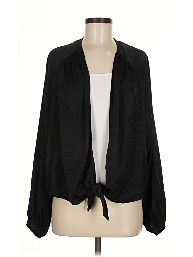 Pre-owned Cotton Candy La Long Sleeve Blouse In Black