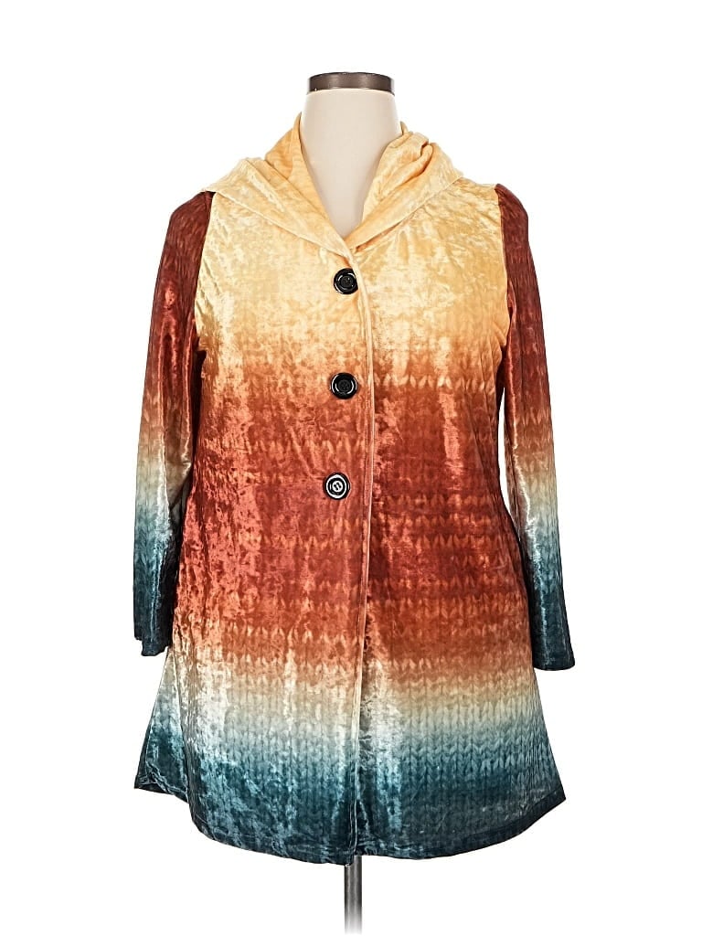 Pre-owned Lily By Firmiana Cardigan Sweater In Orange