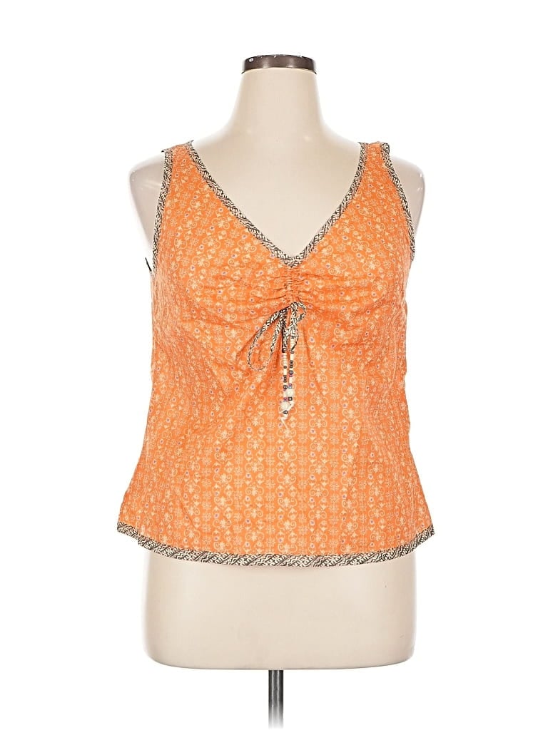 Pre-owned Sigrid Olsen Sleeveless Blouse In Orange