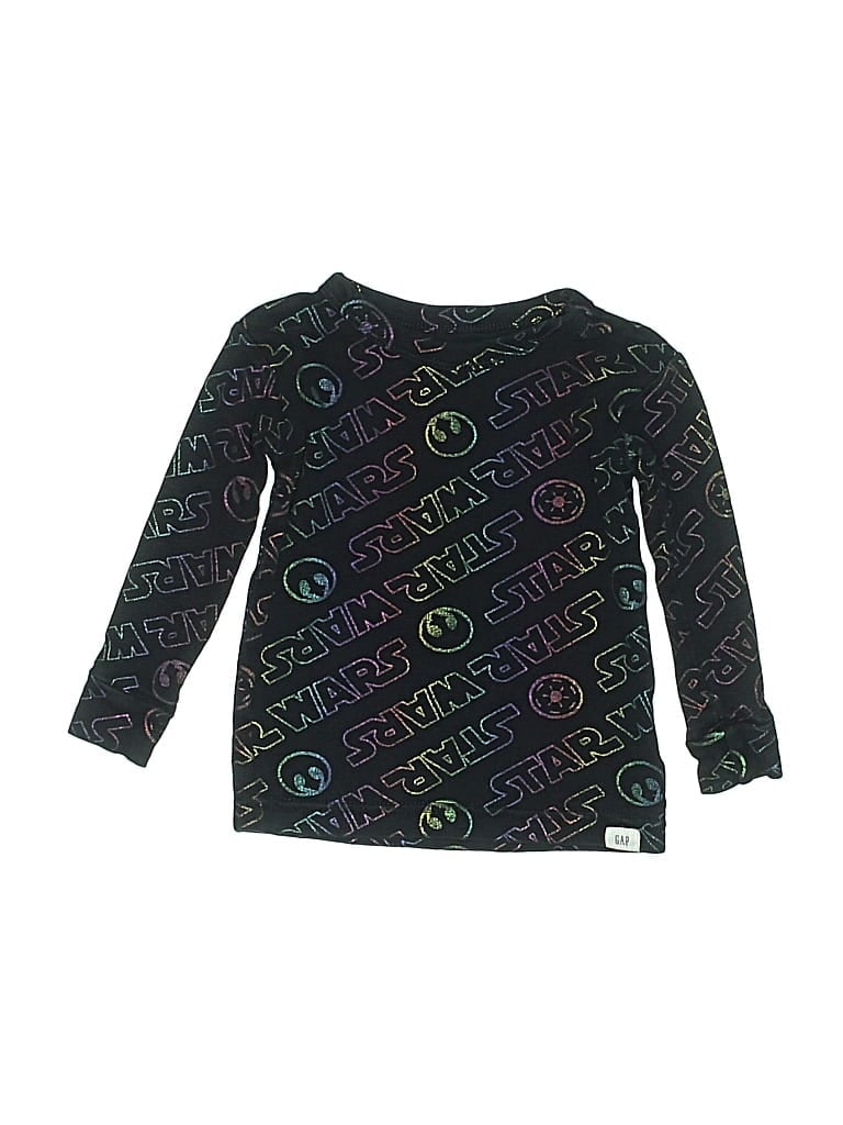 Pre-owned Gap X Star Wars Kids' Long Sleeve T-shirt In Black