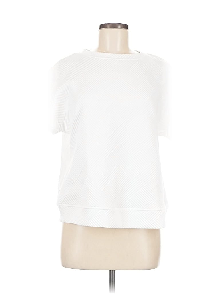 Pre-owned Dokotoo Short Sleeve Top White Boatneck Tops