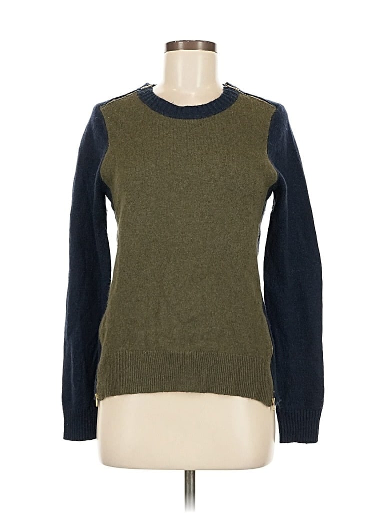 Pre-owned J.crew Factory Store Pullover Sweater In Green