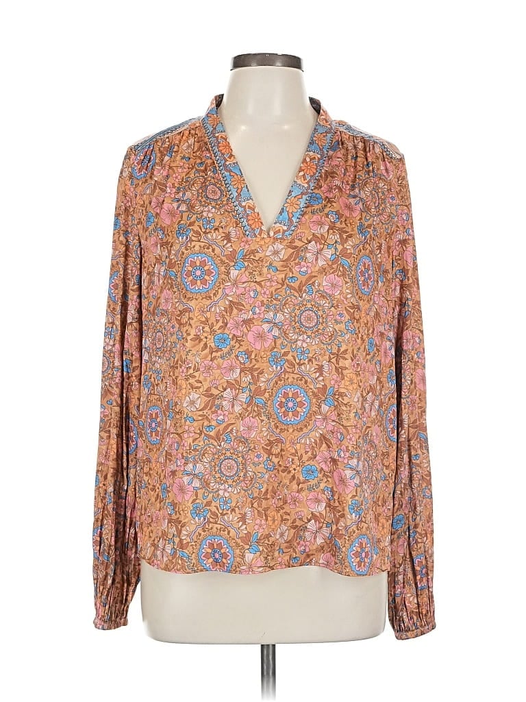 CURRENT AIR Pre-owned Long Sleeve T-shirt In Brown