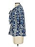 Yoana Baraschi 100% Polyester Paisley Blue 3/4 Sleeve Blouse Size XS - photo 5