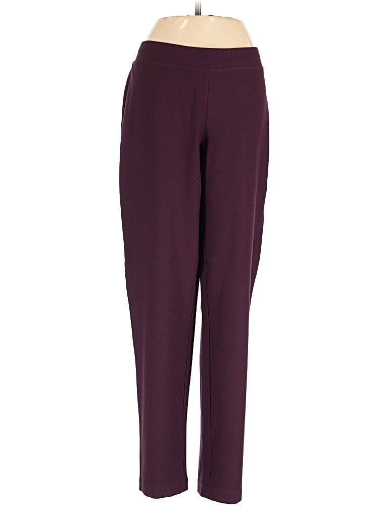 Pre-owned Eileen Fisher Active Pants In Burgundy