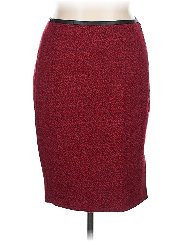 Pre-owned The Limited Outlet Formal Skirt In Burgundy