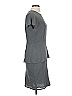Winter Kate Solid Gray Cocktail Dress Size L - photo 4