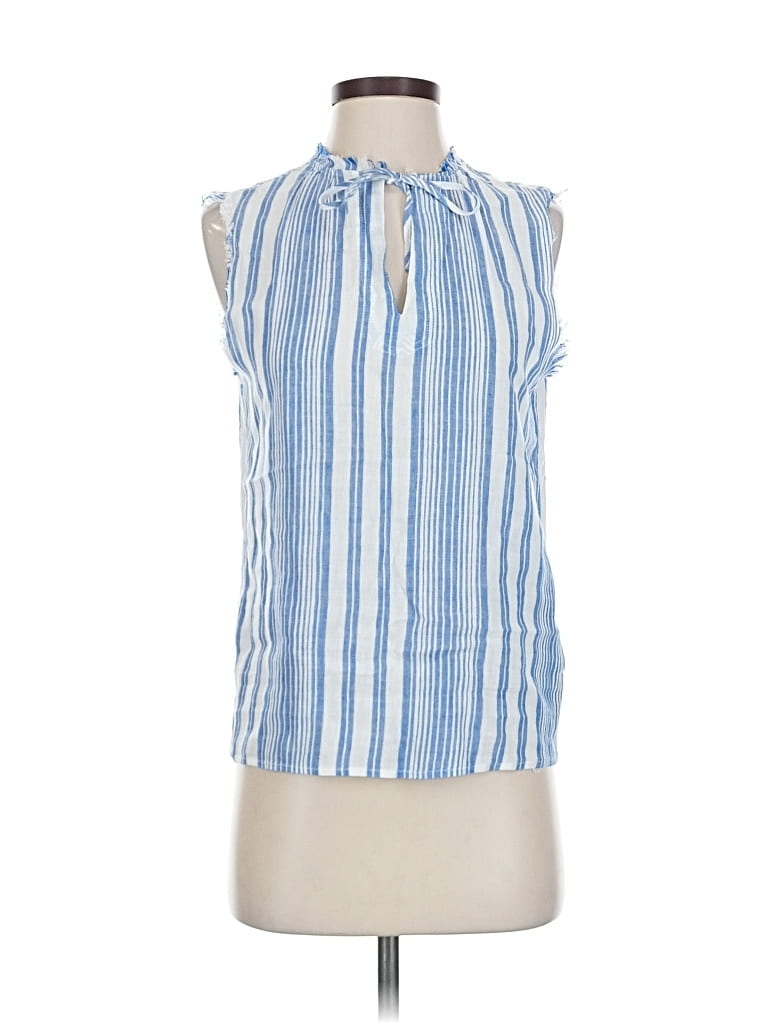 DEAR JOHN Pre-owned Sleeveless Button Down Shirt In Blue