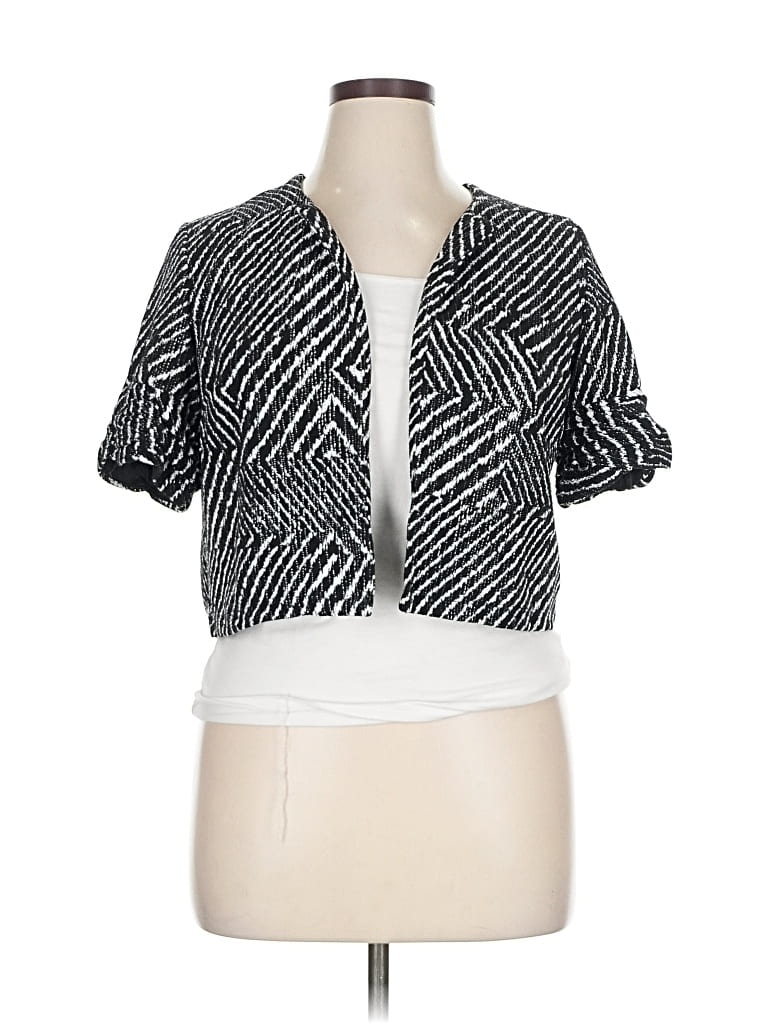 Pre-owned Perceptions Blazer Jacket In Silver