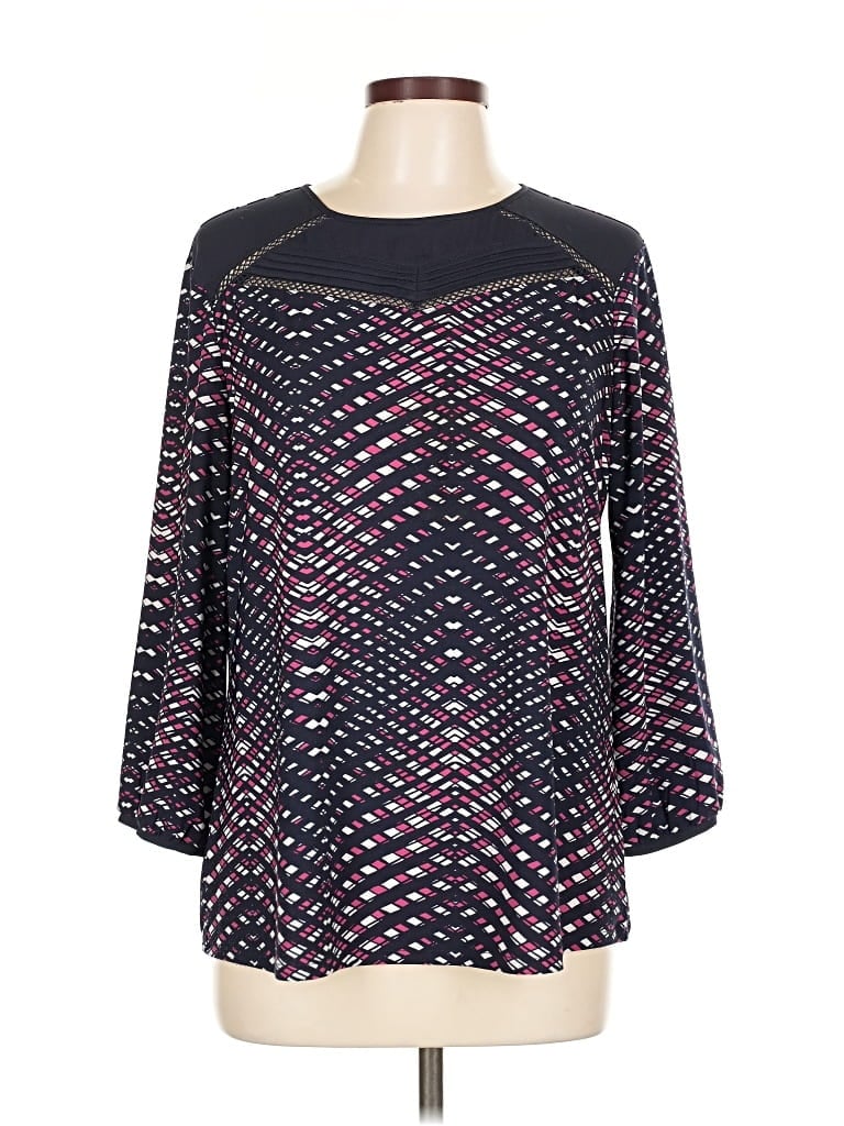 Pre-owned Dressbarn 3/4 Sleeve Blouse In Black