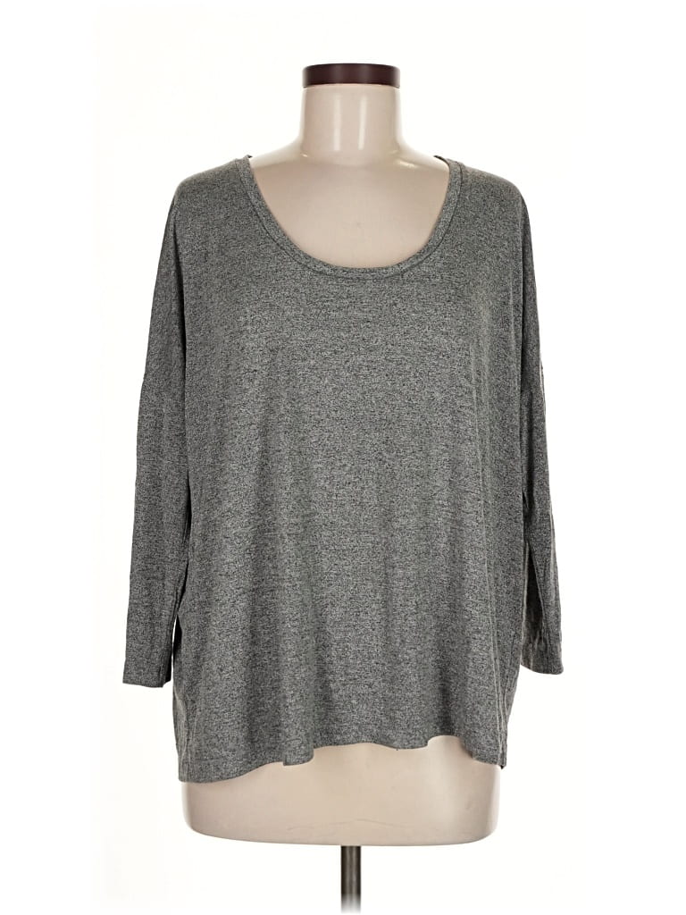 Pre-owned Assorted Brands 3/4 Sleeve T-shirt In Gray