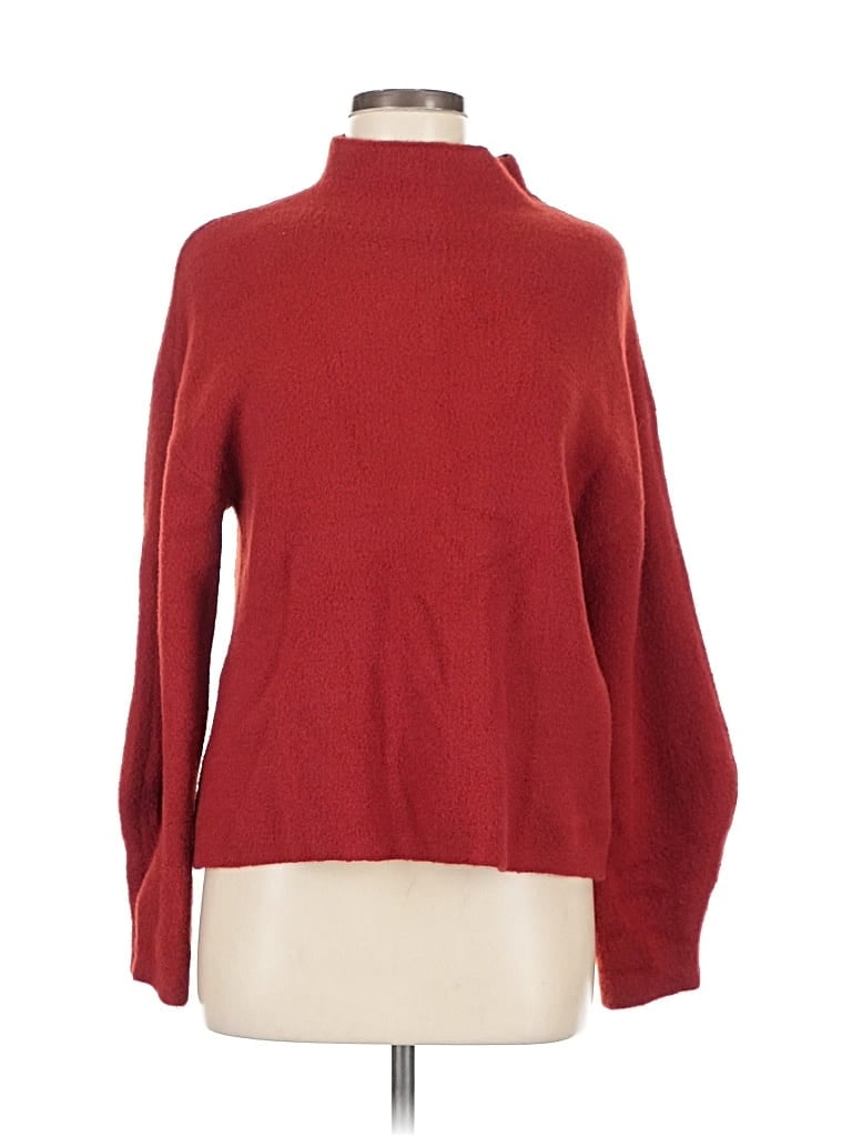 Pre-owned T Tahari Turtleneck Sweater In Red