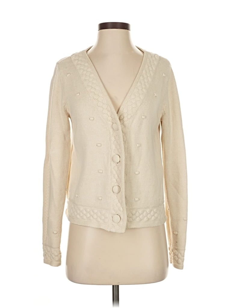 Pre-owned Cabi Cardigan Sweater In White