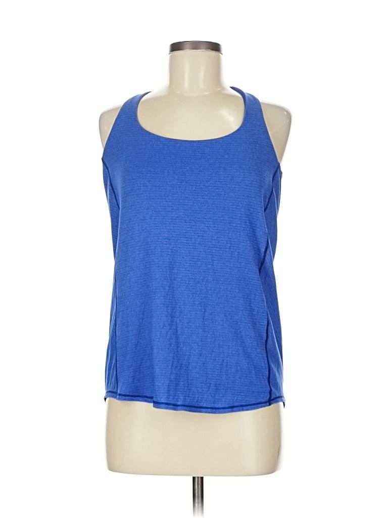 Pre-owned Crz Yoga Tank Top Blue Halter Neckline Tops