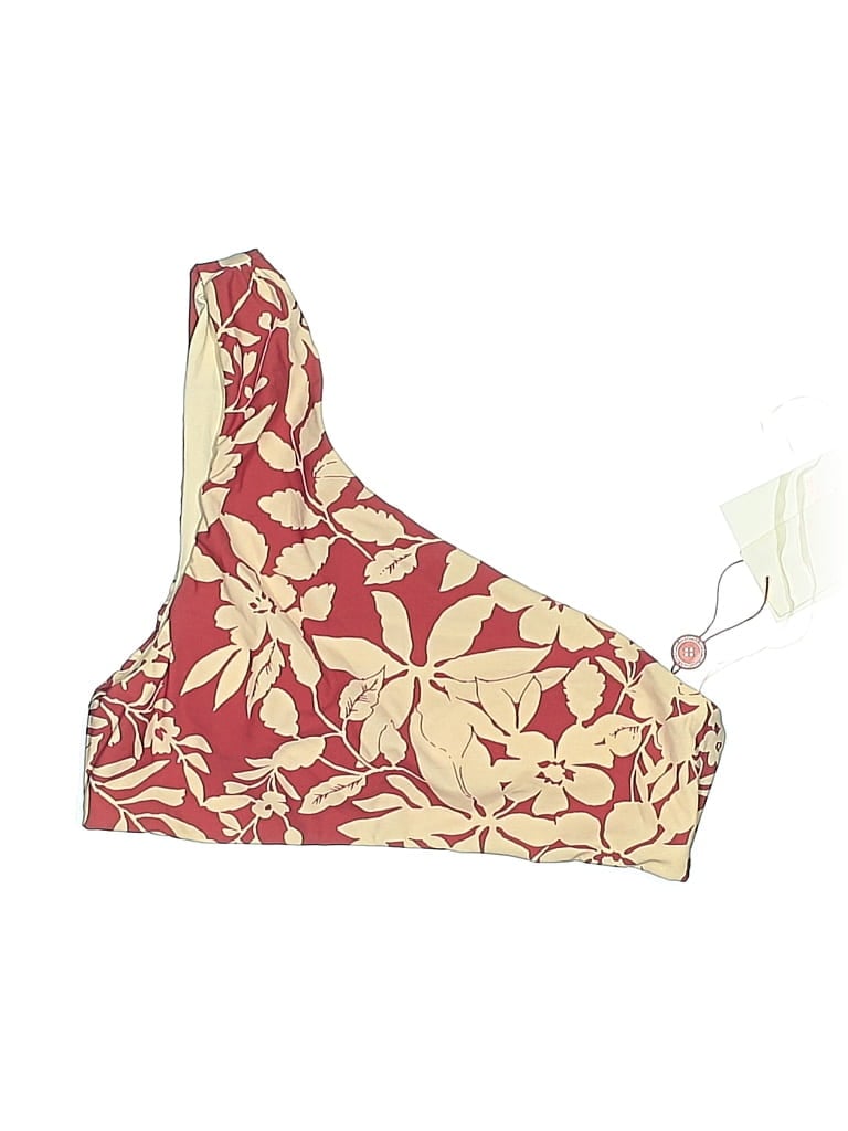 Red Carter Swimsuit Top Red Floral Pattern Swimwear In Multi
