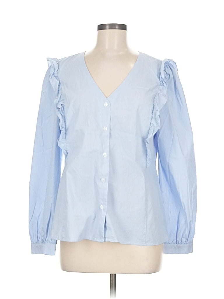 MARC NEW YORK ANDREW MARC Pre-owned Long Sleeve Blouse In Blue