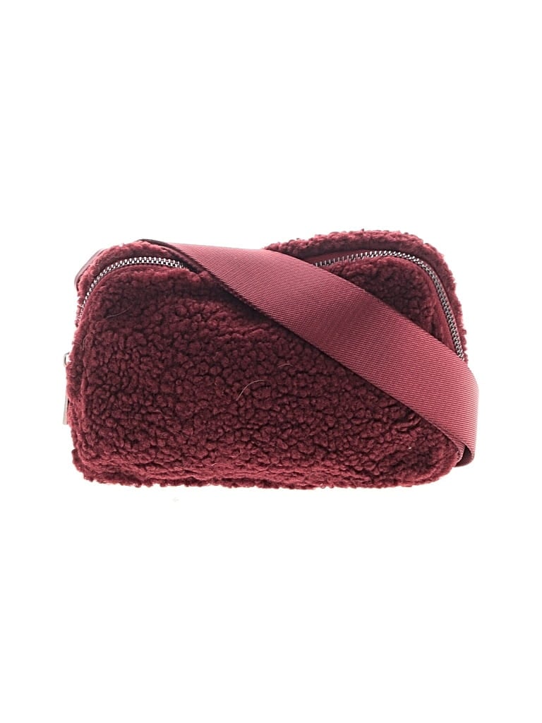 Pre-owned Unbranded Belt Bag In Burgundy