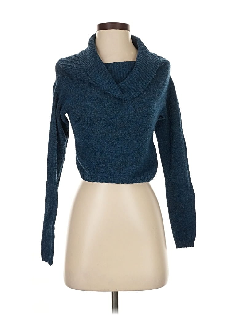 Pre-owned Silence And Noise Turtleneck Sweater In Blue