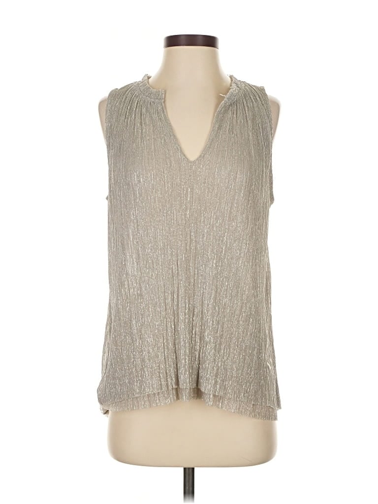 Pre-owned Vanessa Virginia Sleeveless Blouse In Silver