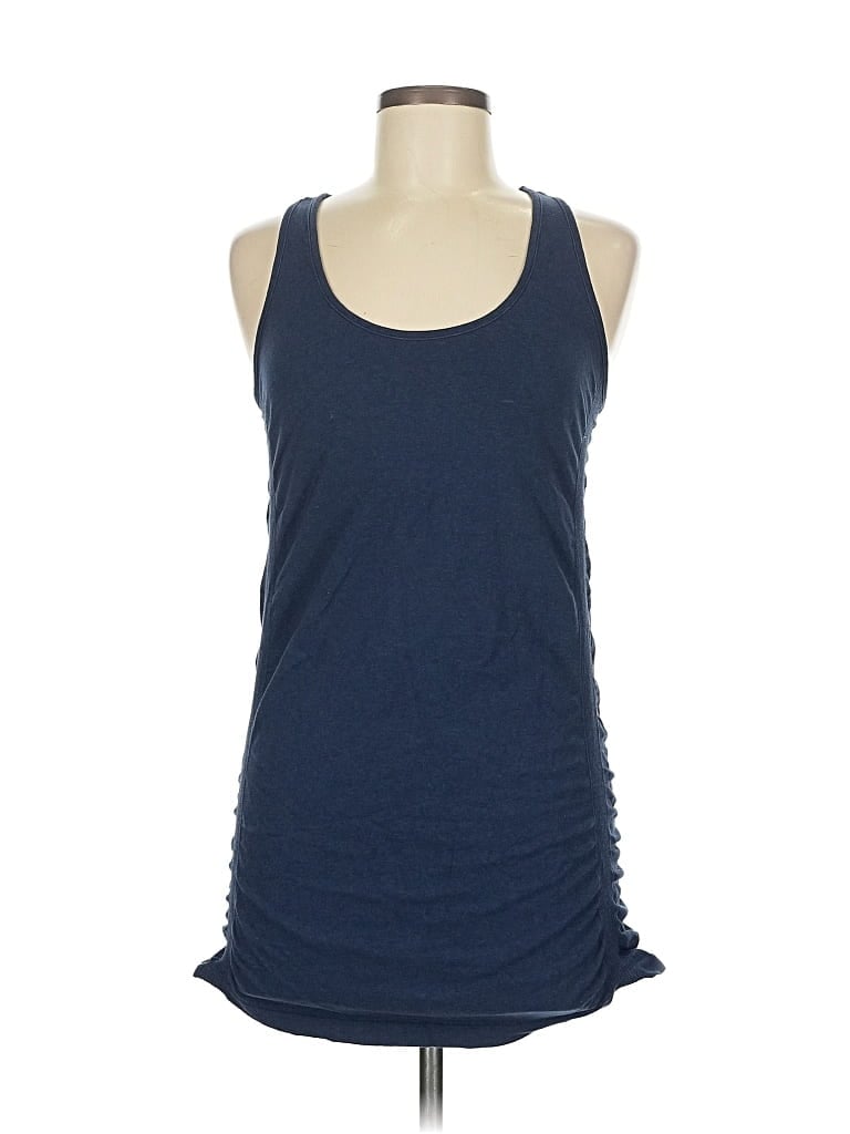 Pre-owned Athleta Tank Top Blue Halter Neckline Tops