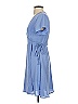 Lush 100% Polyester Solid Blue Casual Dress Size S - photo 5
