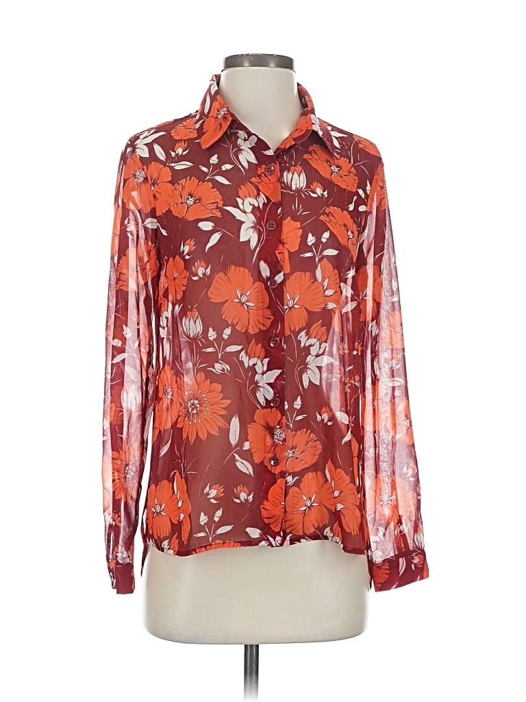 CABI Pre-owned Long Sleeve Blouse In Red