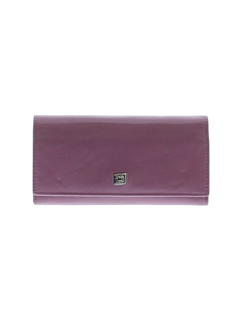 Pre-owned Assorted Brands Leather Wallet In Purple