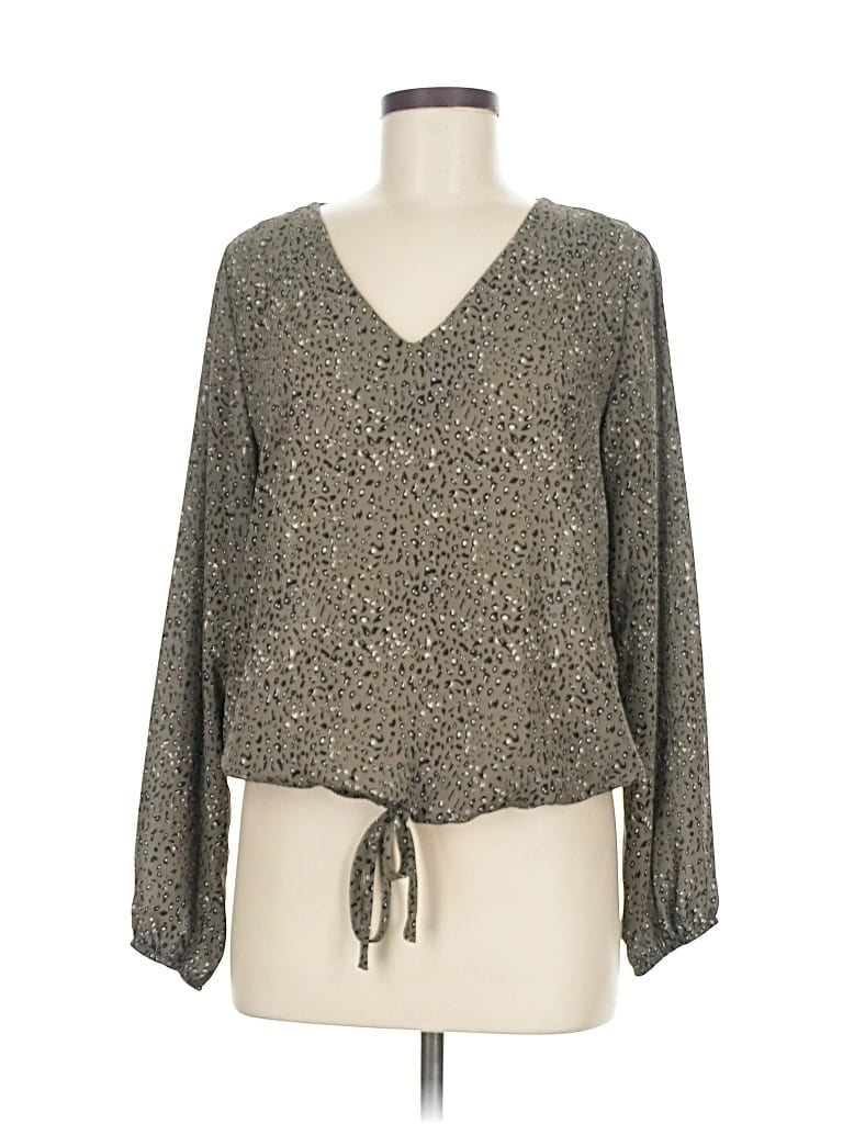 WEST KEI Pre-owned Long Sleeve Blouse In Gray