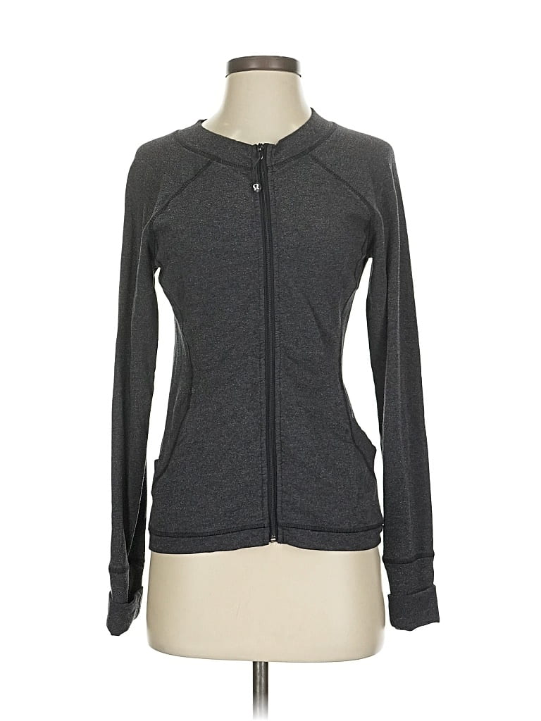 Pre-owned Lululemon Athletica Track Jacket In Black