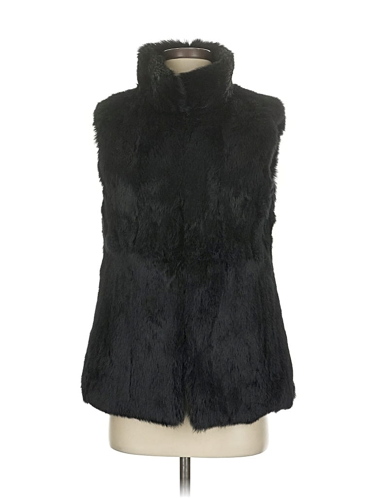 Pre-owned Michael Michael Kors Faux Fur Vest In Black