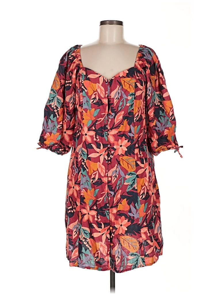 Pre-owned Garnet Hill Casual Dress In Orange