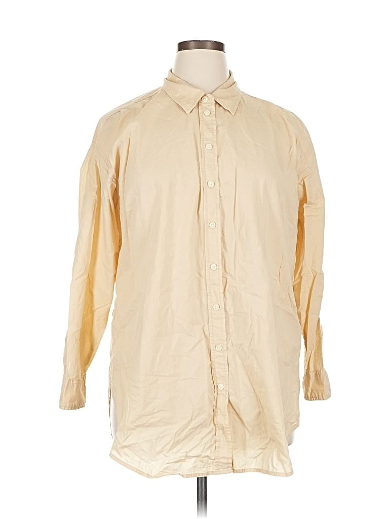 Pre-owned Universal Thread Long Sleeve Button Down Shirt In Brown