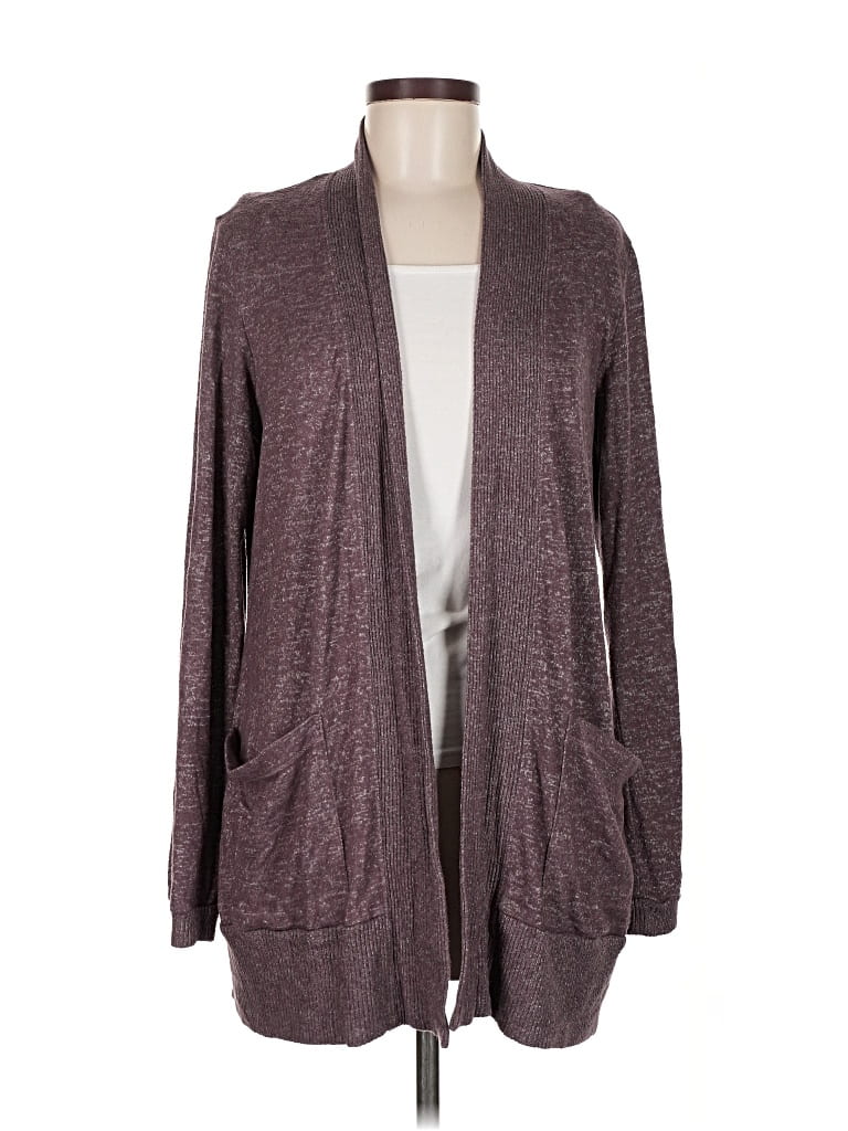 Pre-owned Bobeau Cardigan Sweater In Purple