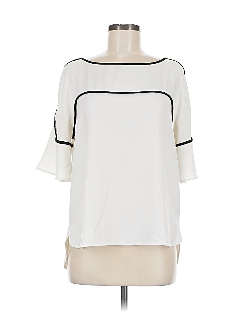 Pre-owned Calvin Klein Short Sleeve Blouse In White