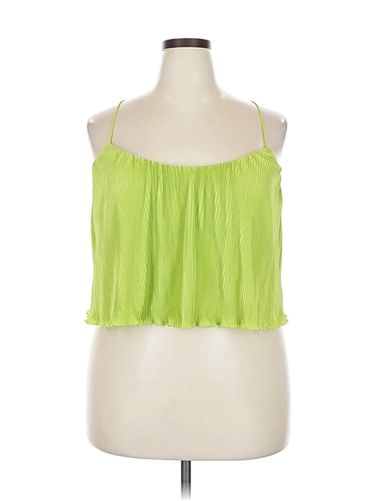 Pre-owned Forever 21 Plus Sleeveless Blouse In Green