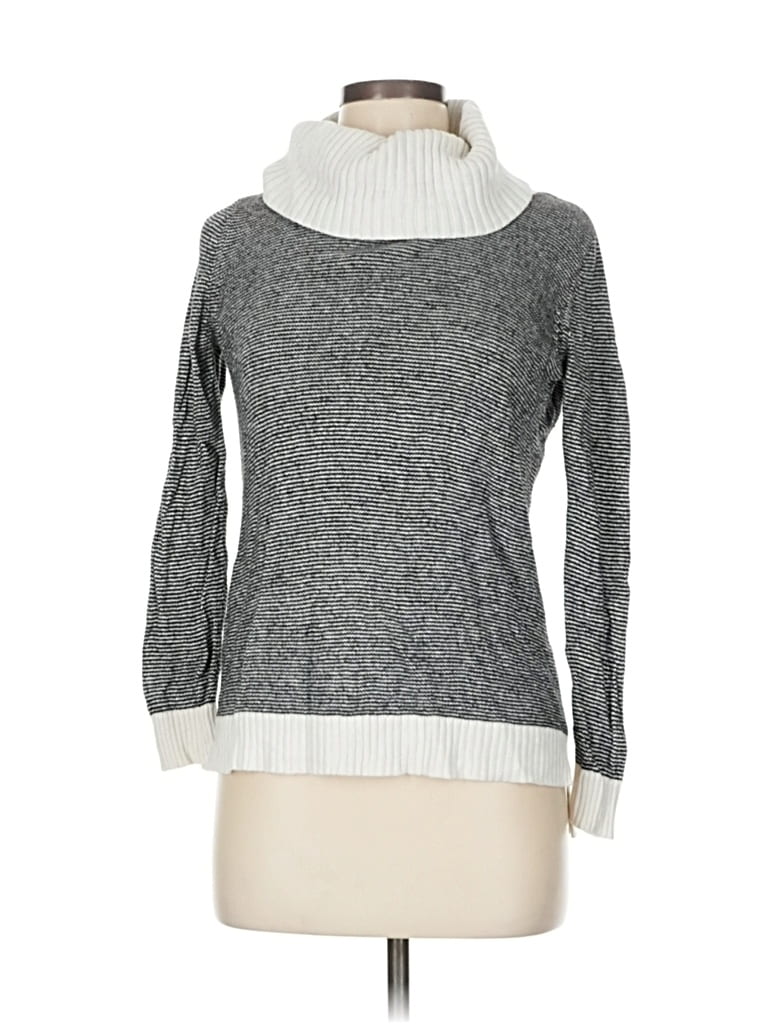 Pre-owned Ann Taylor Loft Outlet Turtleneck Sweater In Gray