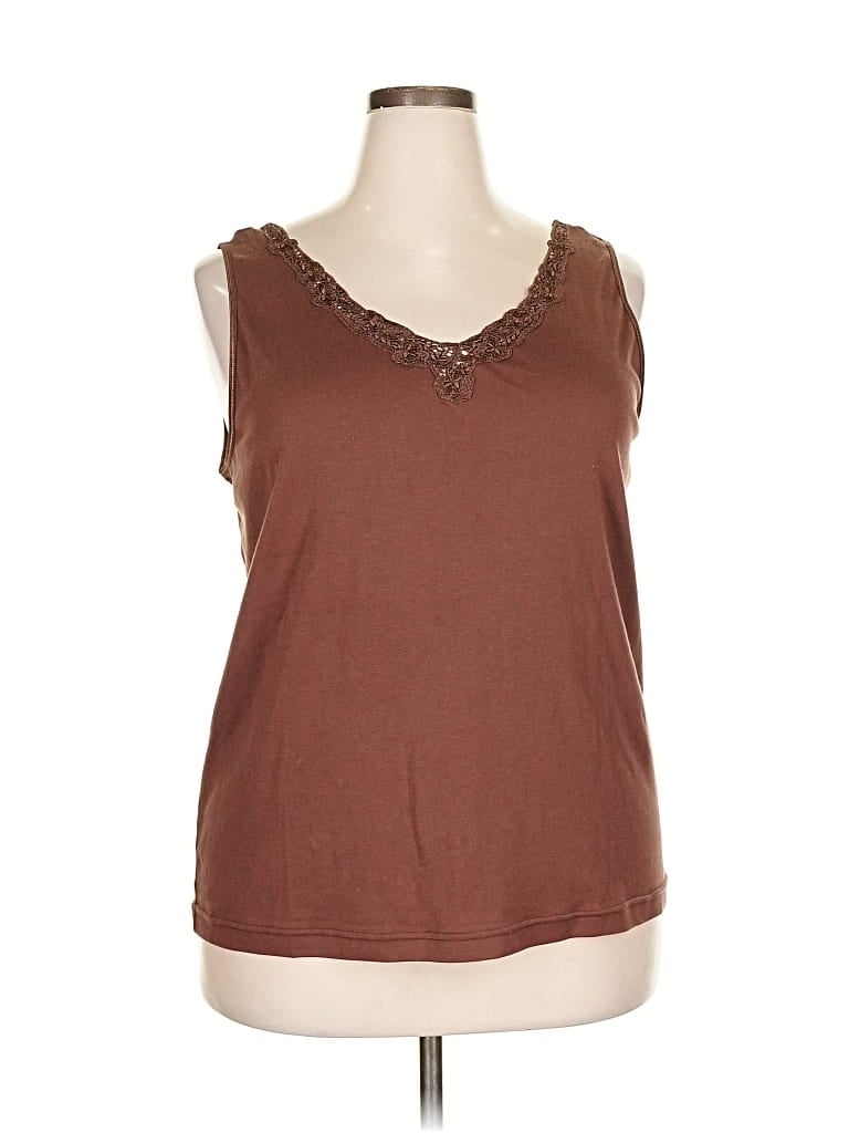 NORDSTROM Pre-owned Sleeveless T-shirt In Brown