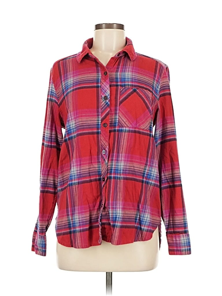 ORVIS Pre-owned Long Sleeve Button Down Shirt In Red