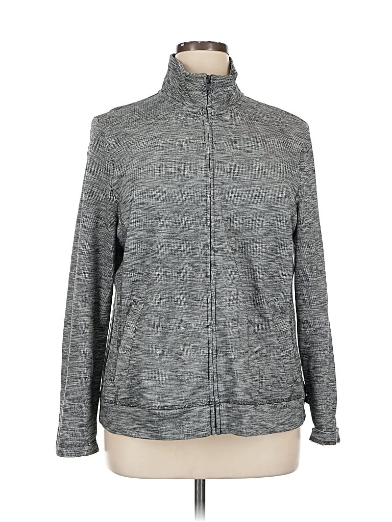 Pre-owned T By Talbots Track Jacket In Gray