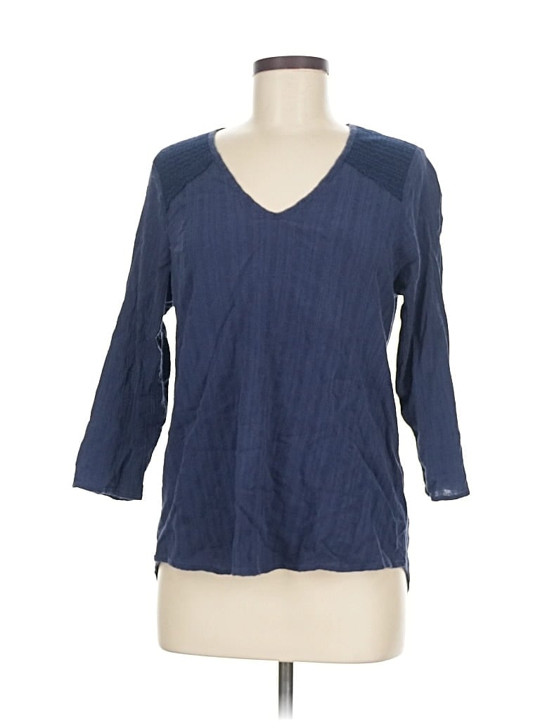 Pre-owned Universal Thread 3/4 Sleeve Top Blue V Neck Tops