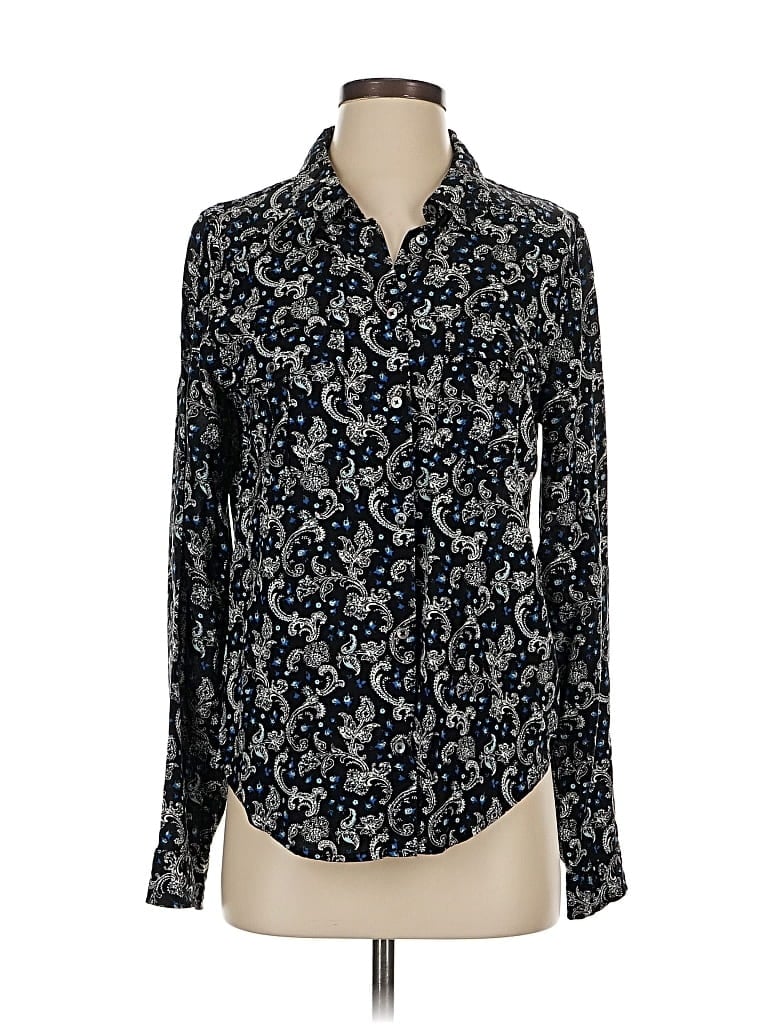 PAIGE Pre-owned Long Sleeve Blouse In Black