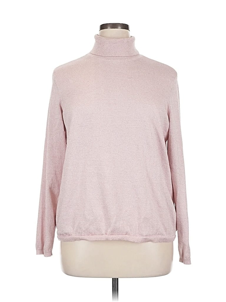 CHICO'S Pre-owned Turtleneck Sweater In Pink