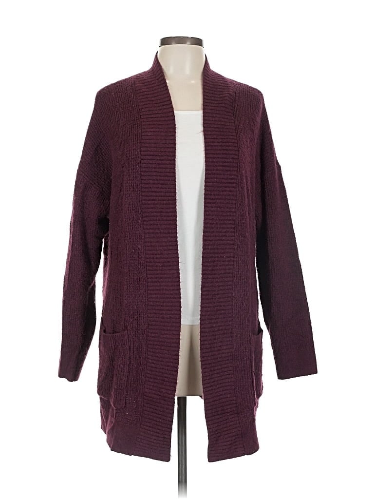 Pre-owned Express Cardigan Sweater In Burgundy