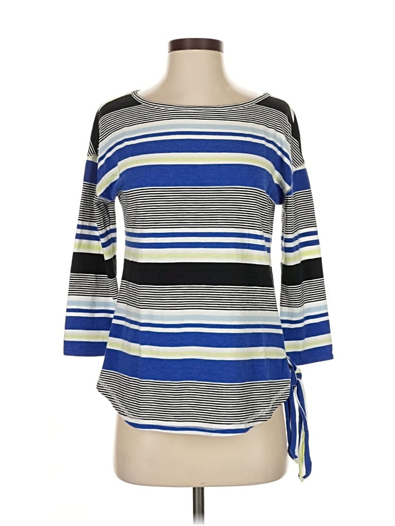 Pre-owned T By Talbots 3/4 Sleeve T-shirt In Blue